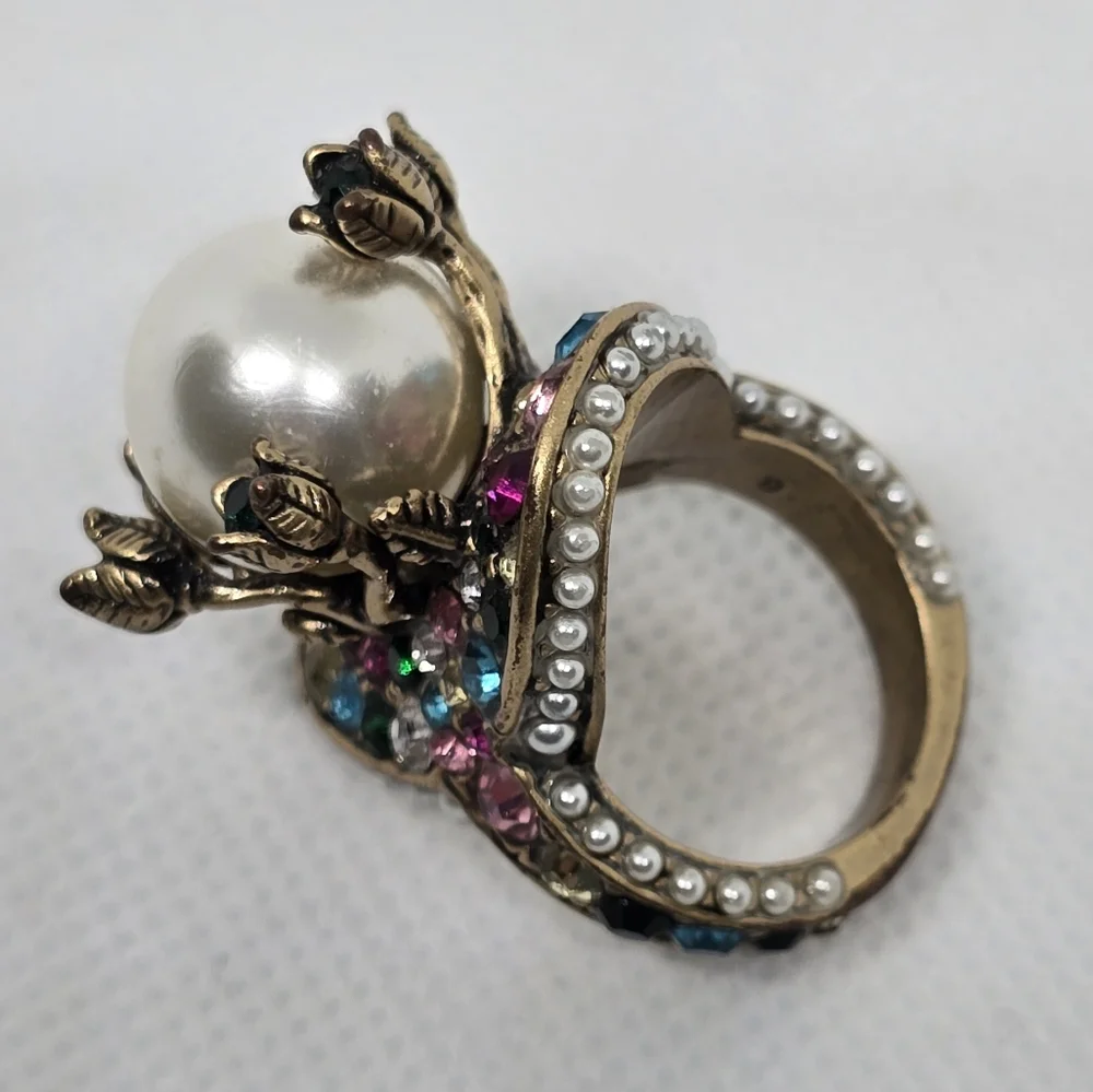 Gucci Pearl Flower Multicolor Ring